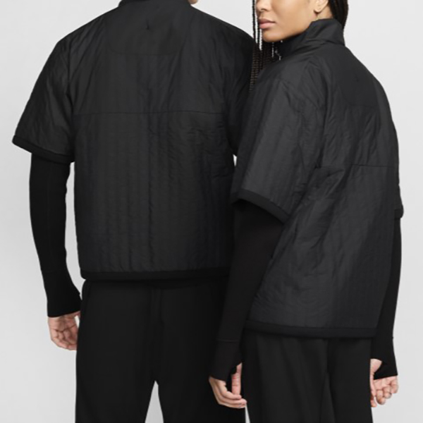 Nike Every Stitch Considered Solid Black Zip-Up Short Sleeve Jacket Unisex. FD6423-010 圖 6