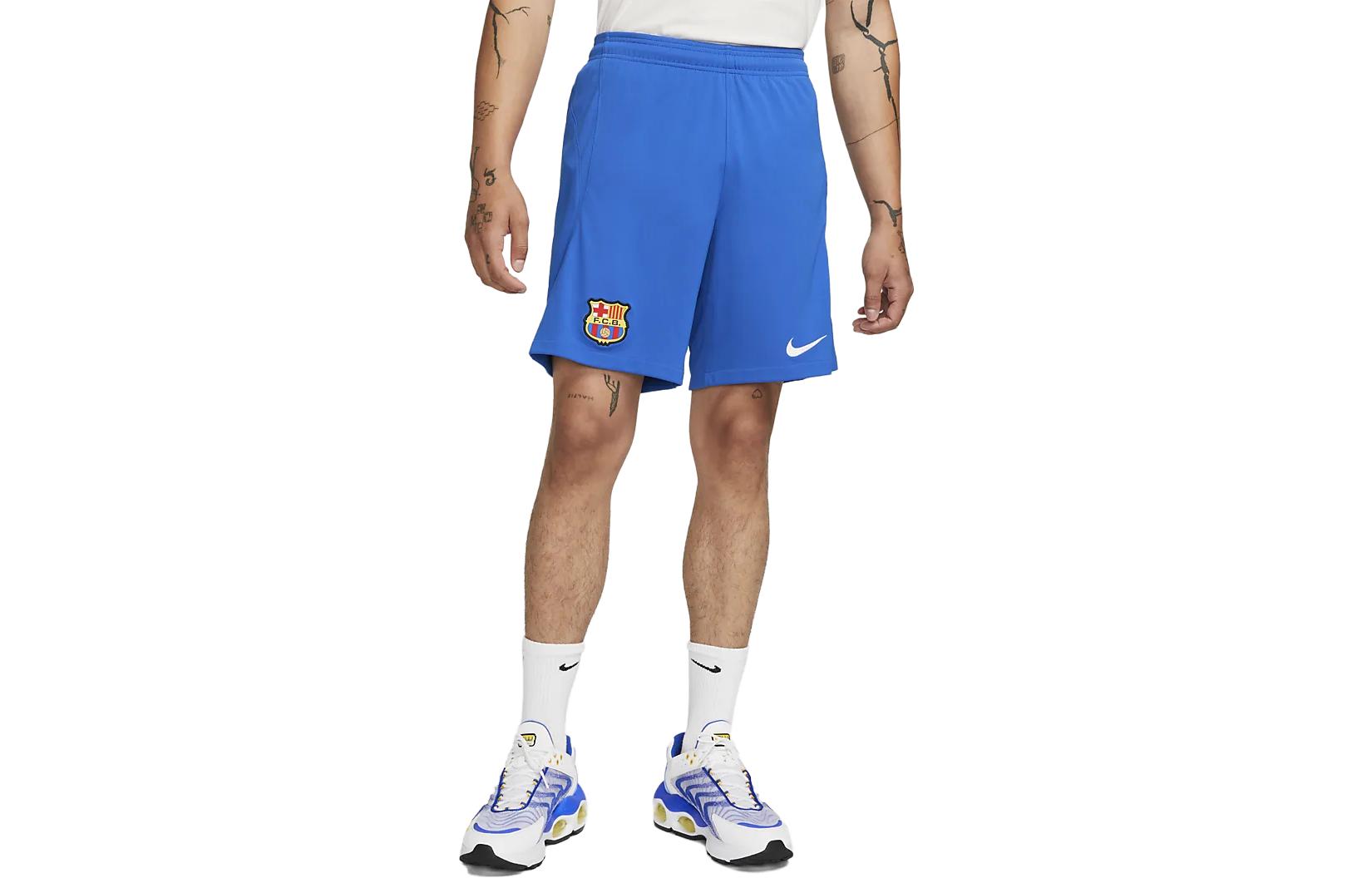 Nike F.C. Barcelona 2023/24 Stadium Away Elastic Waist Soccer Shorts Blue DX2707-463