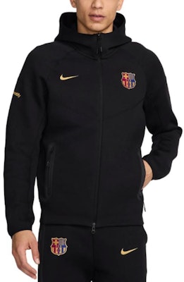 Nike F.C. Barcelona Tech Fleece Windrunner Chaqueta Hoodie Negra. HF7724-011 Order Nike F.C. Barcelona Tech Fleece Windrunner Chaqueta Hoodie Negra. HF7724-011