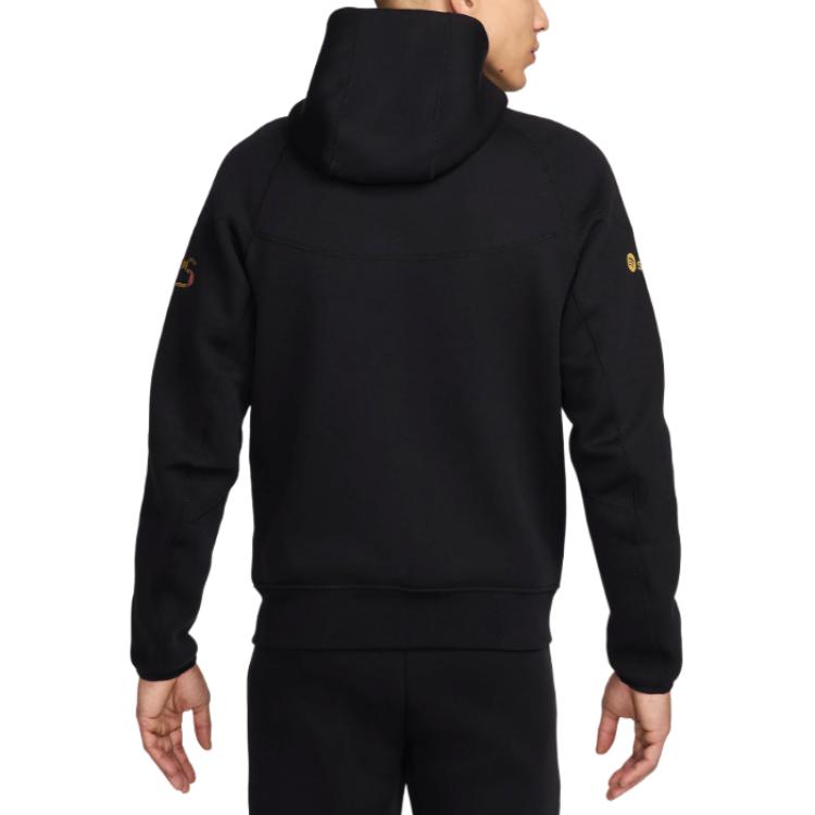 Lookbook Nike F.C. Barcelona Tech Fleece Windrunner Chaqueta Hoodie Negra. HF7724-011