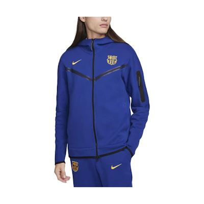 Nike F.C. Barcelona Tech Fleece Windrunner Hoodie Jacket Blue. FZ3957-455
