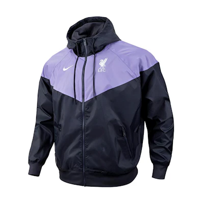 Nike F C Liverpool Space Purple Hooded Loose Football Jacket FD8374-567