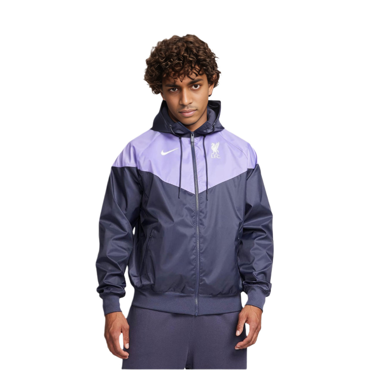 Nike F C Liverpool Space Purple Hooded Loose Football Jacket  FD8374-567 圖 3