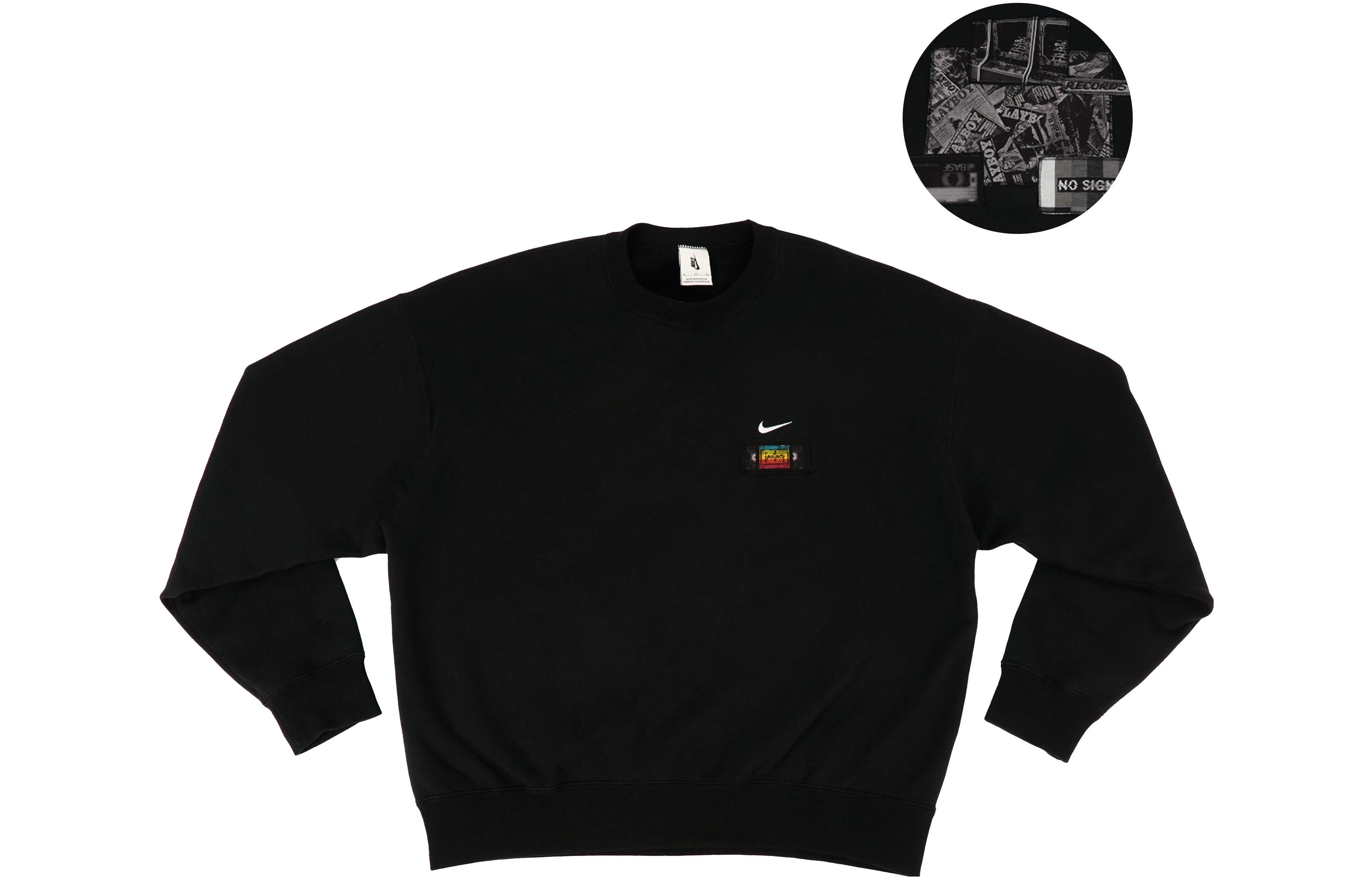 Nike Fantasy "Signal Lost" Embroidered Fleece Crewneck Sweatshirt Unisex Black DA0318-010-Signal-Loss 圖 2