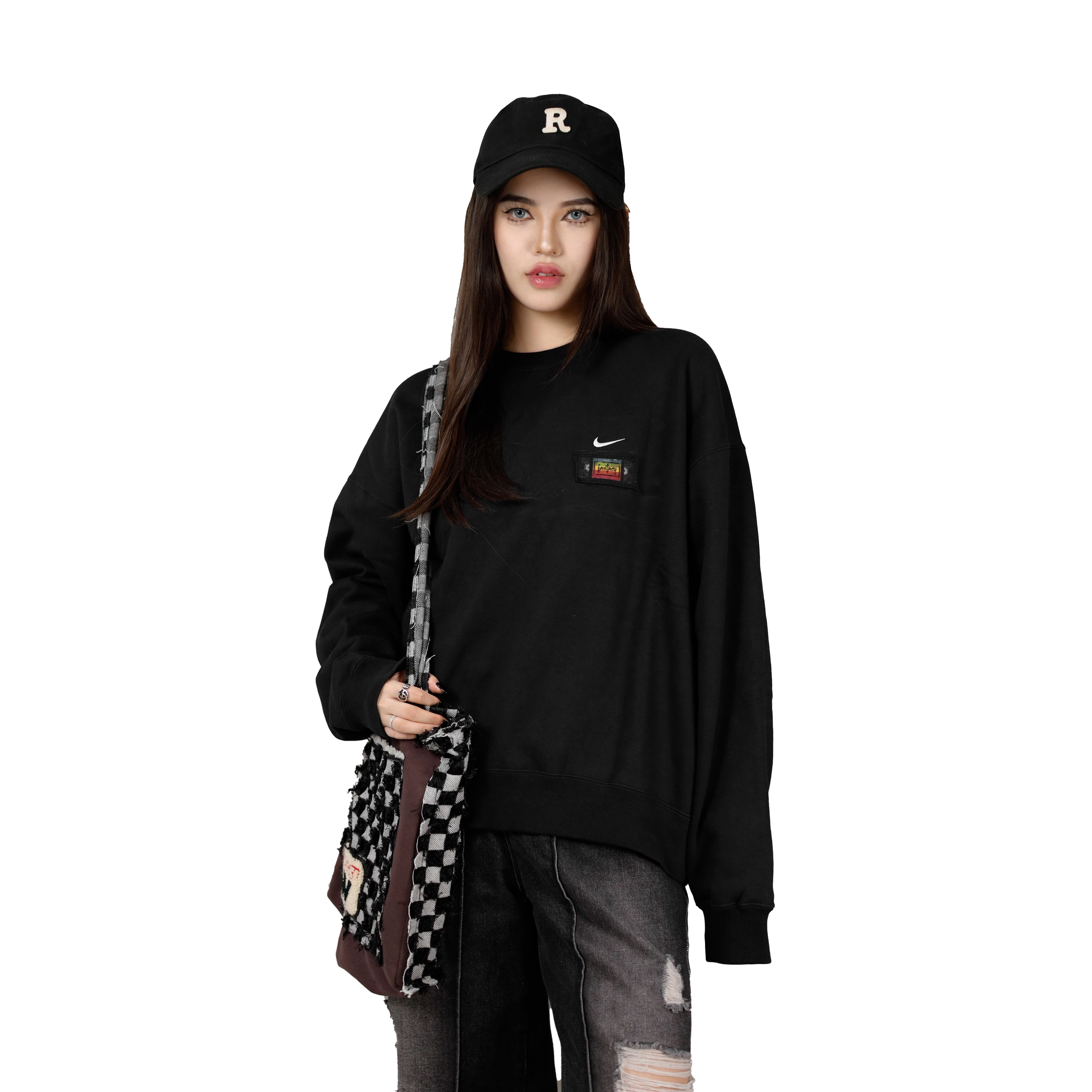 Nike Fantasy "Signal Lost" Embroidered Fleece Crewneck Sweatshirt Unisex Black DA0318-010-Signal-Loss 圖 4