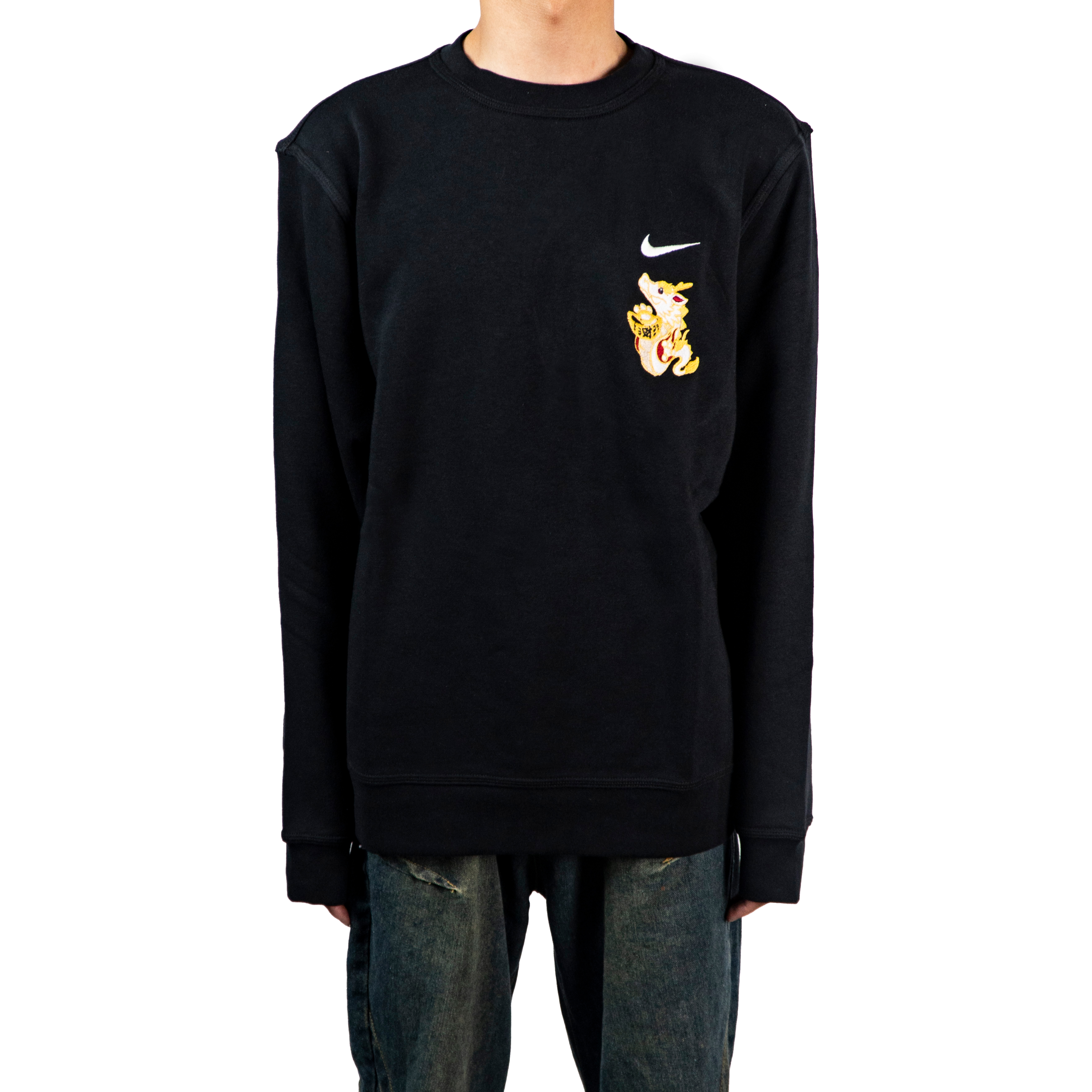 Nike Fantasy CNY Year of the Dragon Embroidered Sweatshirt Black Unisex 623459-010-Golden-Fortune-Dragon 圖 4