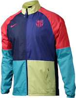Nike FC Barcelona 20/21 Soccer Training Windbreaker Jacket Navy Men CI9529-457 Nike FC Barcelona 20/21 Soccer Training Windbreaker Jacket Navy Men CI9529-457