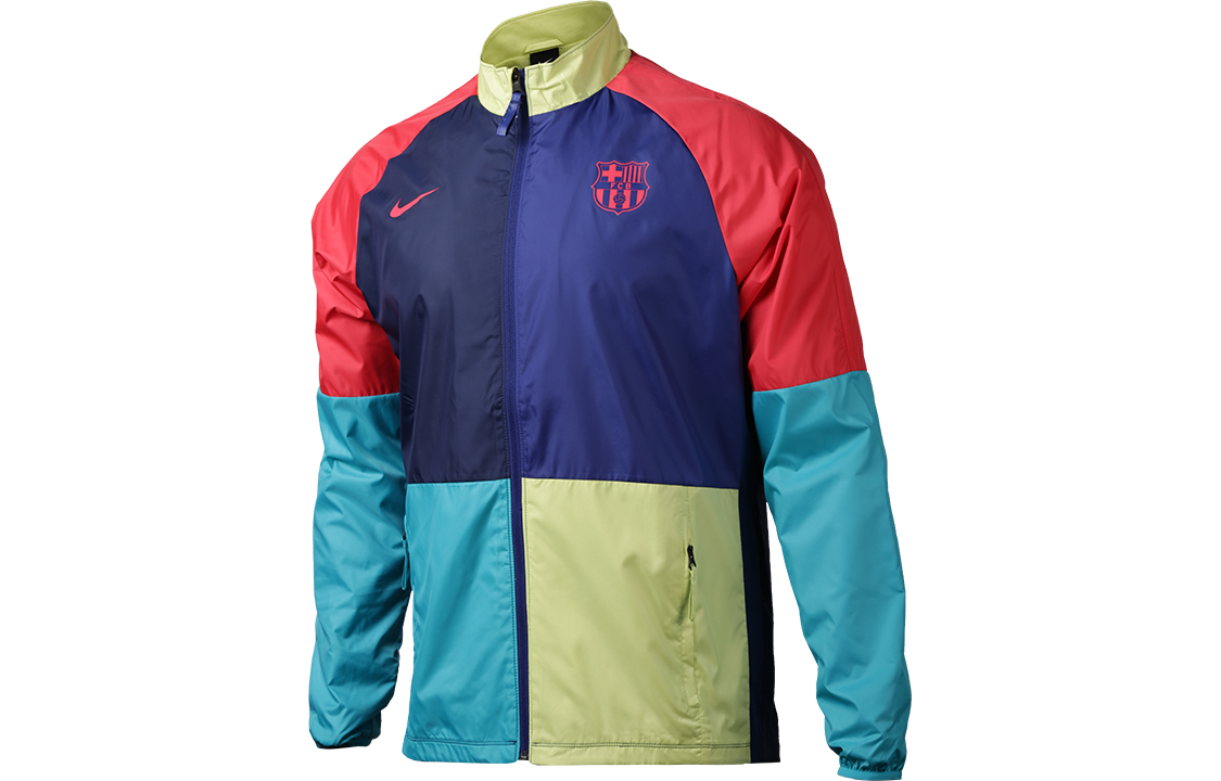 Nike FC Barcelona 20/21 Soccer Training Windbreaker Jacket Navy Men CI9529-457 圖 2