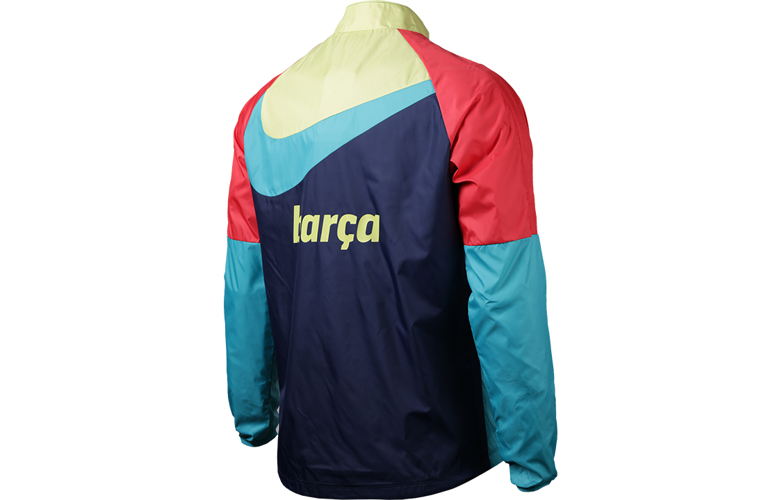 Nike FC Barcelona 20/21 Soccer Training Windbreaker Jacket Navy Men CI9529-457 圖 3