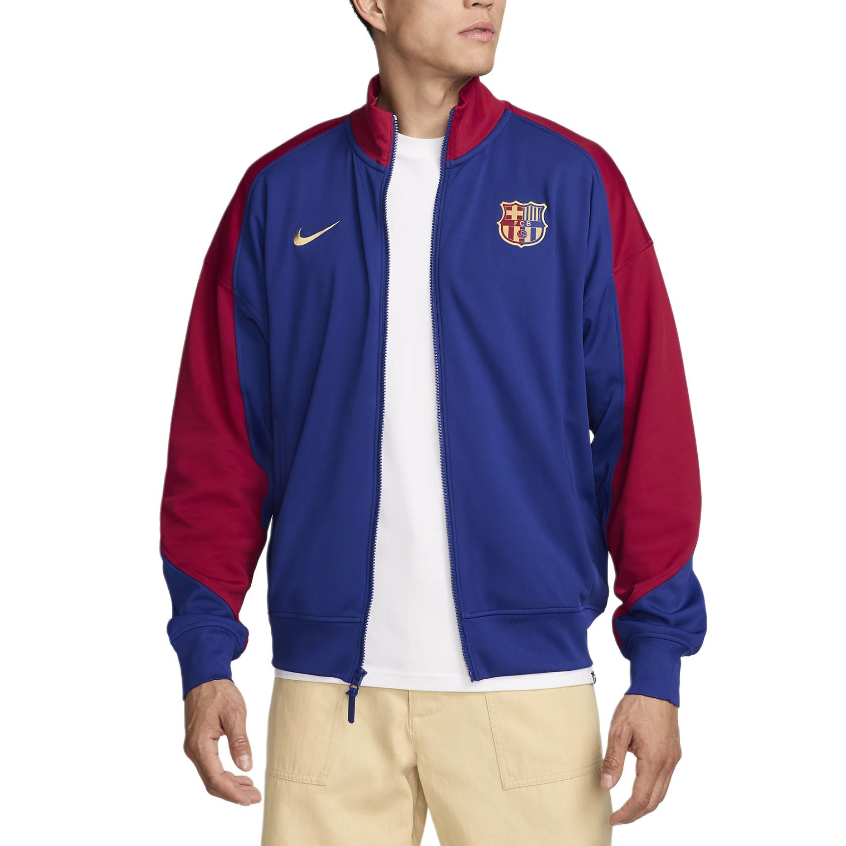 Nike FC Barcelona Dri-FIT Track Jacket Men Deep Royal Blue/Noble Red/Club Gold FN9625-455