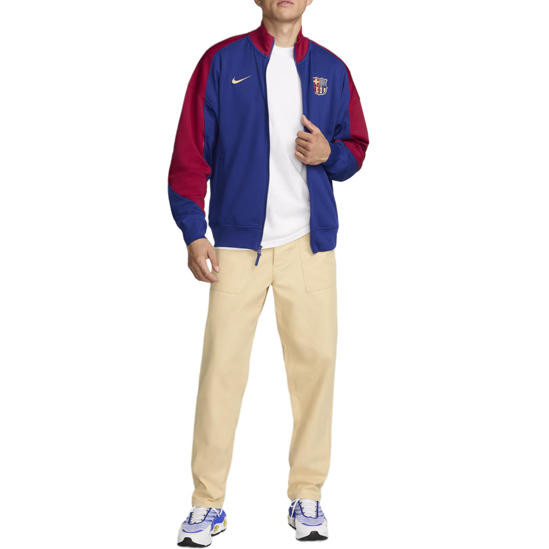 Nike FC Barcelona Dri-FIT Track Jacket Men Deep Royal Blue/Noble Red/Club Gold FN9625-455 圖 4