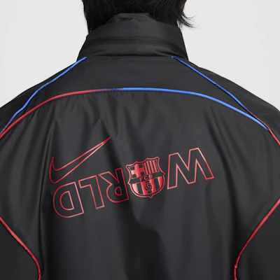 Nike FC Barcelona Logo Fashion Long Sleeve Zip Jacket Men’s Black/Black FQ7793-010 Purchase Nike FC Barcelona Logo Fashion Long Sleeve Zip Jacket Men’s Black/Black FQ7793-010
