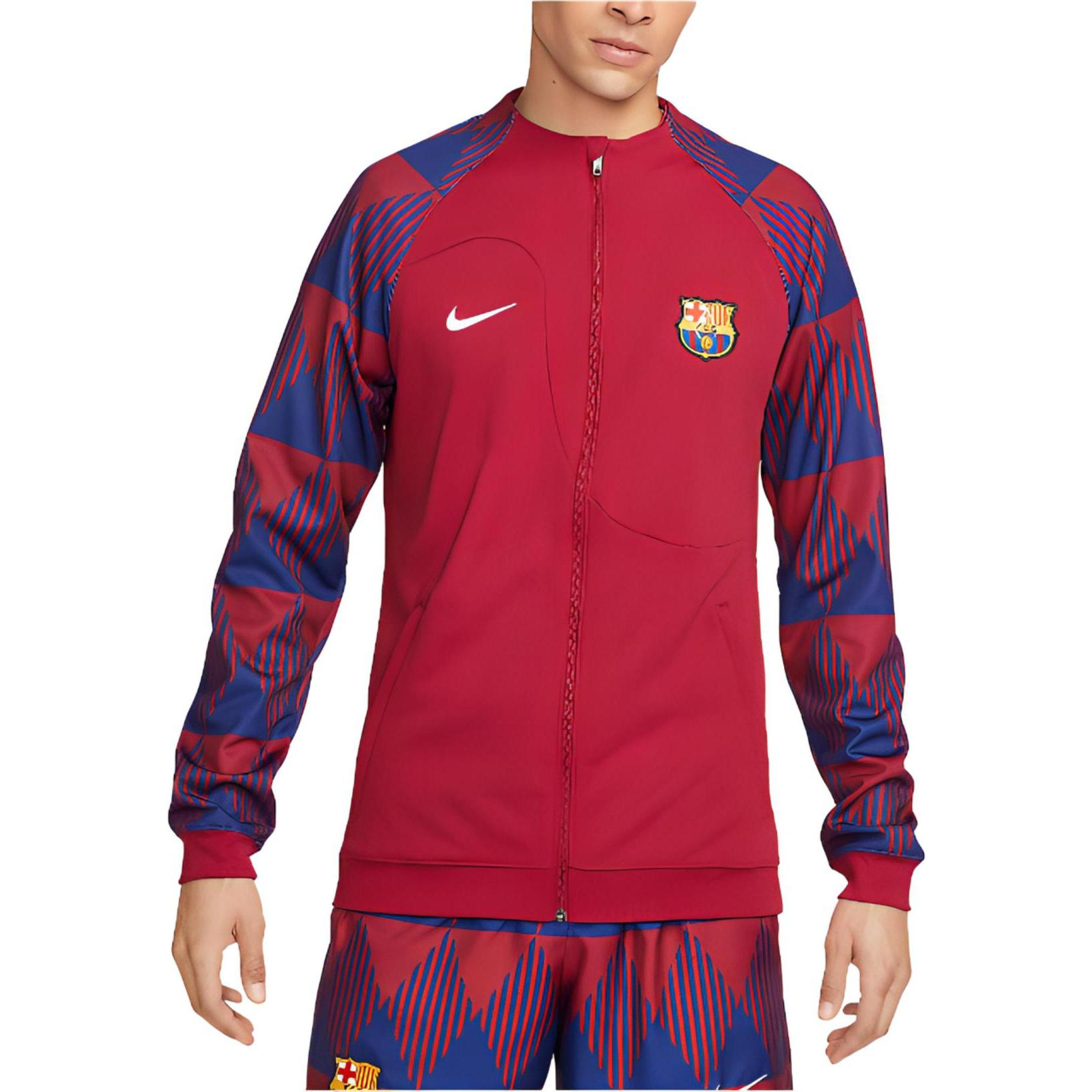 Nike FC Barcelona Retro Track Jacket Noble Red Soccer Knit Jacket FB3043-620