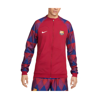 Nike FC Barcelona Retro Track Jacket Noble Red Soccer Knit Jacket FB3043-620