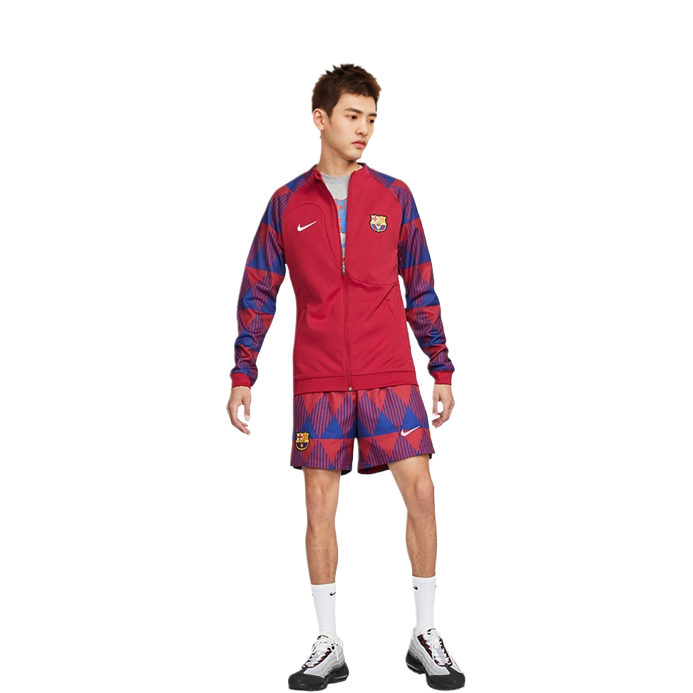 Nike FC Barcelona Retro Track Jacket Noble Red Soccer Knit Jacket FB3043-620 圖 4