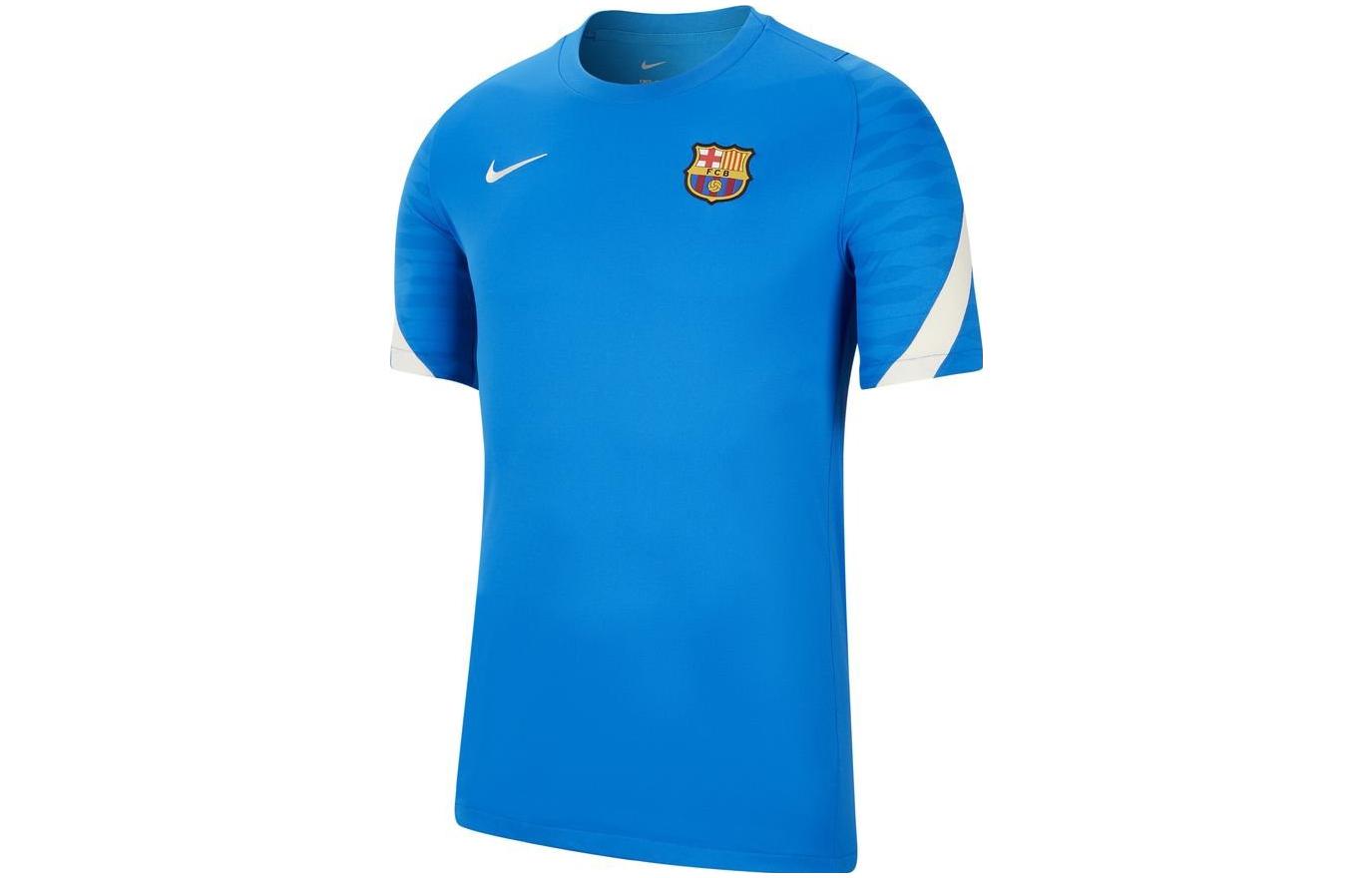 Nike FC Barcelona Strike Blue Logo Short-Sleeve Soccer Jersey CW1845-430