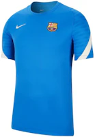 Nike FC Barcelona Strike Blue Logo Short-Sleeve Soccer Jersey CW1845-430