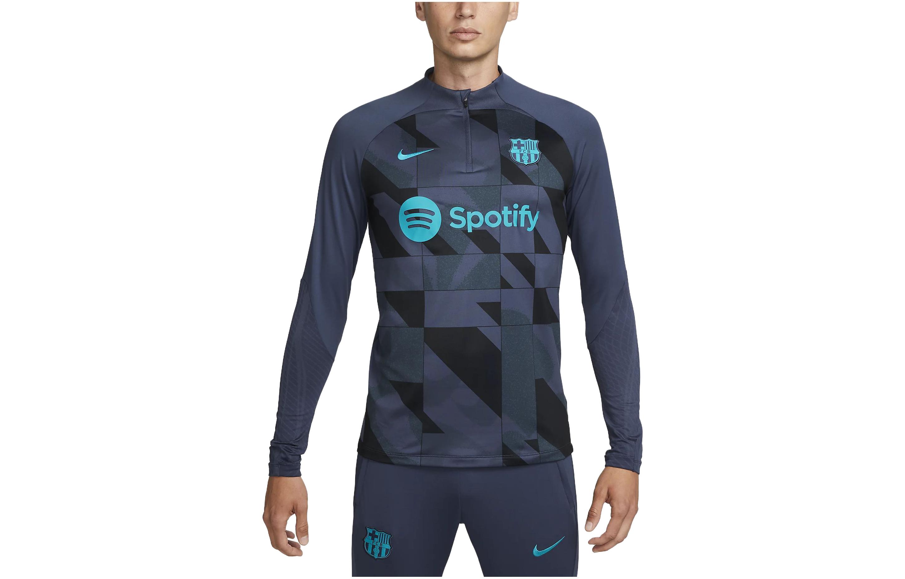 Nike FC Barcelona Strike Third Dri-FIT Soccer Drill Top Navy Long-Sleeve Shirt FJ4699-438
