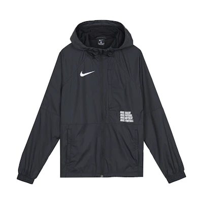 Nike FC Colorblock Logo Print Football Hoodie Jacket Black CD6771-010
