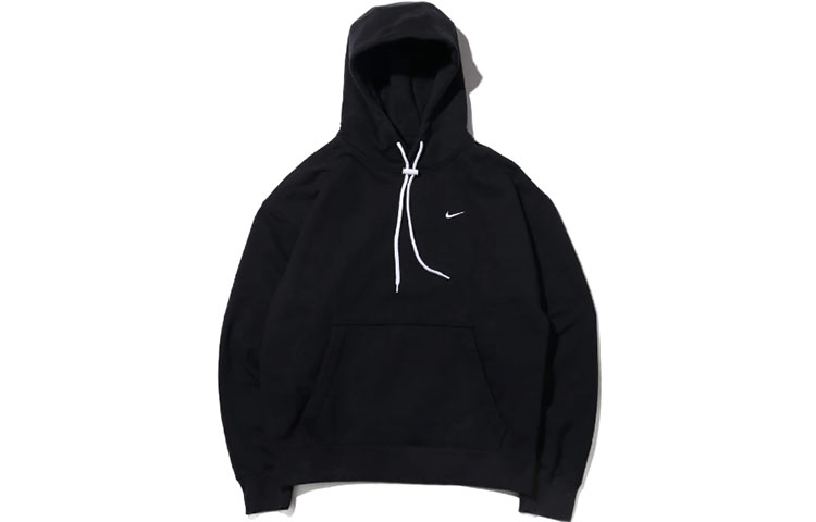 Order 耐克男士黑色抓绒抽绳连帽衫 CD6393-010