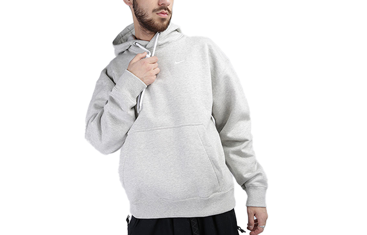 Nike Fleece Drawstring Pullover Hoodie Grey CD6393-050 圖 2
