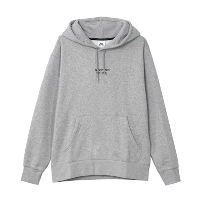 Nike Fleece Embroidered Logo Skateboarding Hoodie Grey DA4265-063
