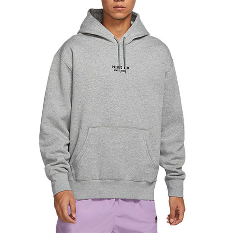 Nike Fleece Embroidered Logo Skateboarding Hoodie Grey DA4265-063 圖 5