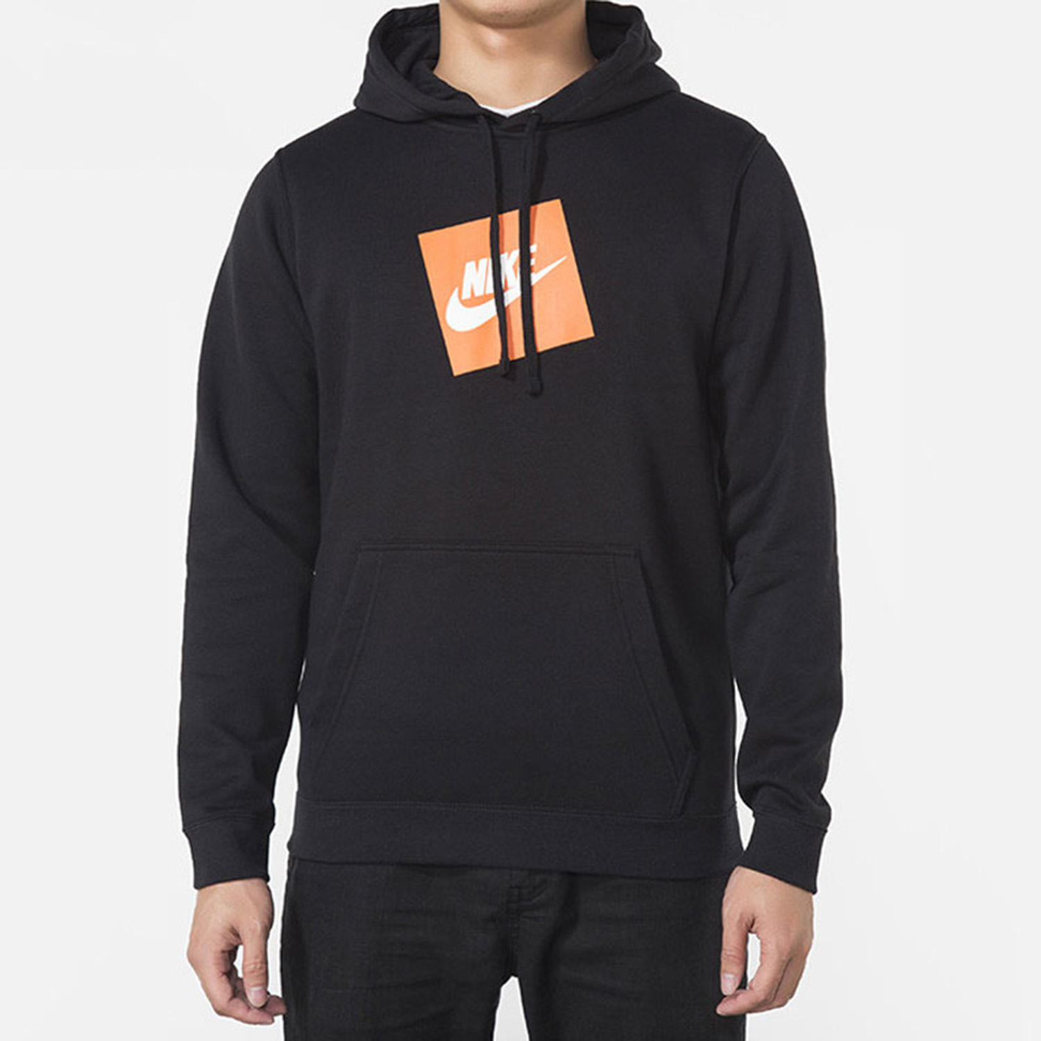 Nike Fleece Pullover Hoodie Black Casual Sportswear CW6414-010 圖 3