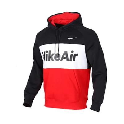 Nike Fleece Pullover Hoodie with Letter Logo Print Black CJ4825-011
