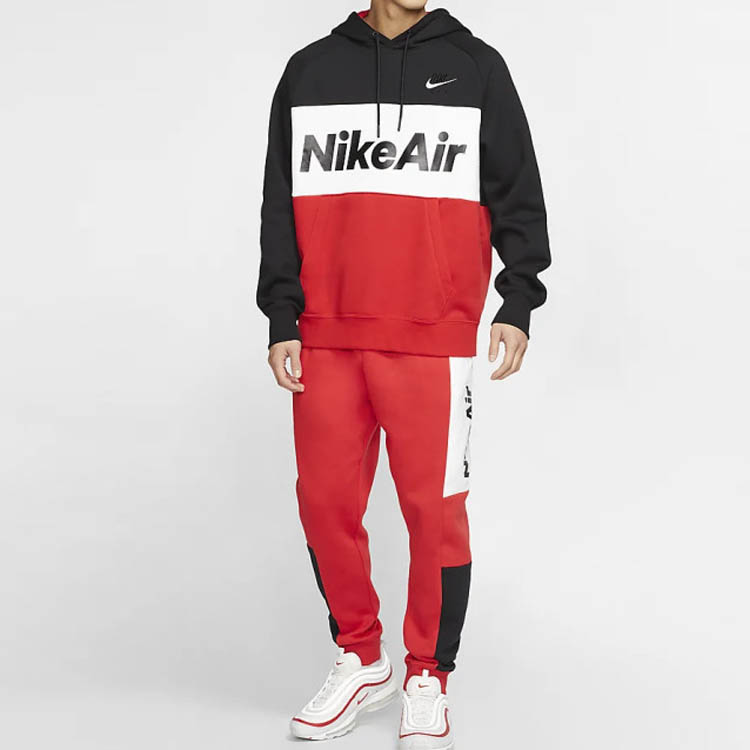 Nike Fleece Pullover Hoodie with Letter Logo Print Black CJ4825-011 圖 7