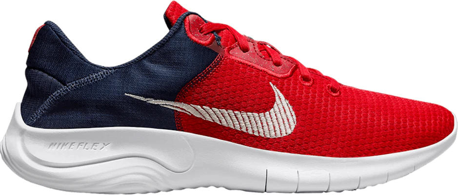 Red nike 2025 flex shoes