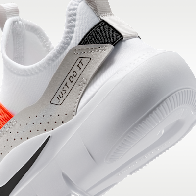 Cheap (JR) Nike Flex Runner 4 Blanco/Naranja Seguridad/Gris Bust/Negro IO9506-100