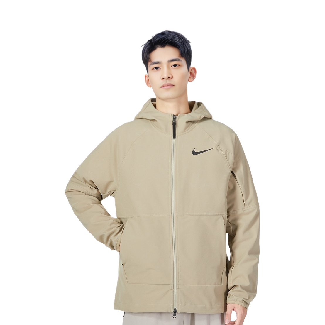 Shop 耐克Flex Vent Max连帽夹克休闲多口袋卡其色夹克 DQ6594-250