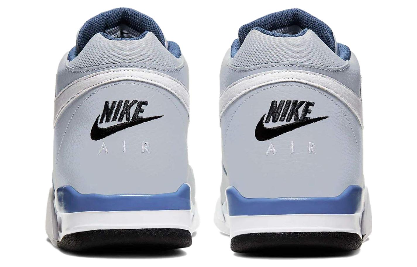 Shop Nike Flight Legacy 減震防滑 中筒 復古籃球鞋 男款 灰藍
