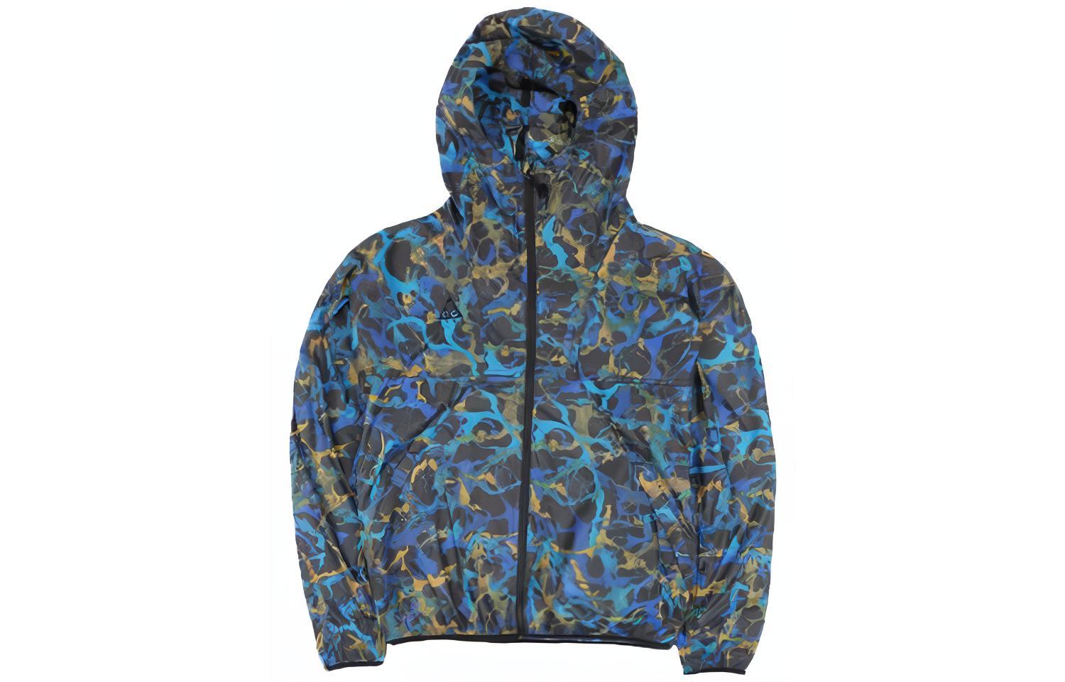 Nike Floral Windproof Sports Jacket - Blue CU0259-010