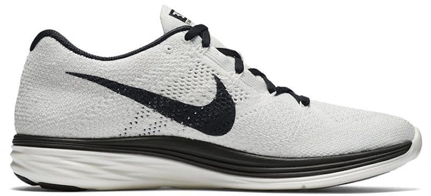 耐克Flyknit Lunar3 'Sail Black' 黑白配色跑鞋 698181-101 Order 耐克Flyknit Lunar3 'Sail Black' 黑白配色跑鞋 698181-101