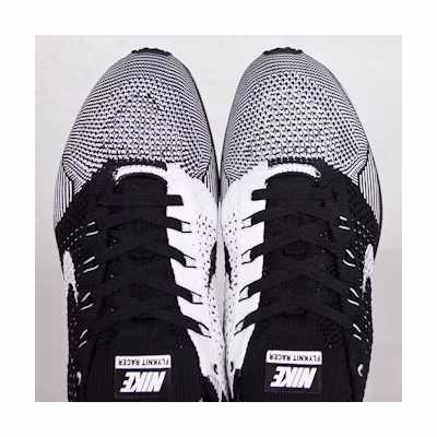 Nike Flyknit Racer 'Black White'