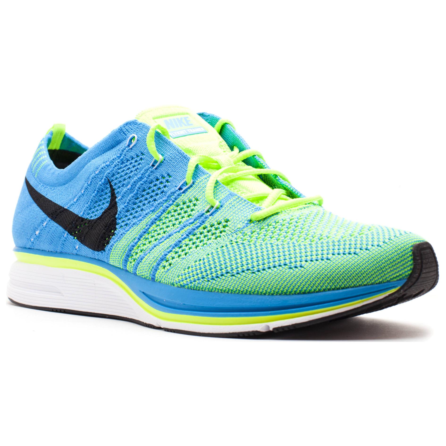 Lookbook Nike Flyknit Trainer 輕便耐磨 低筒 跑步鞋 男款 綠藍