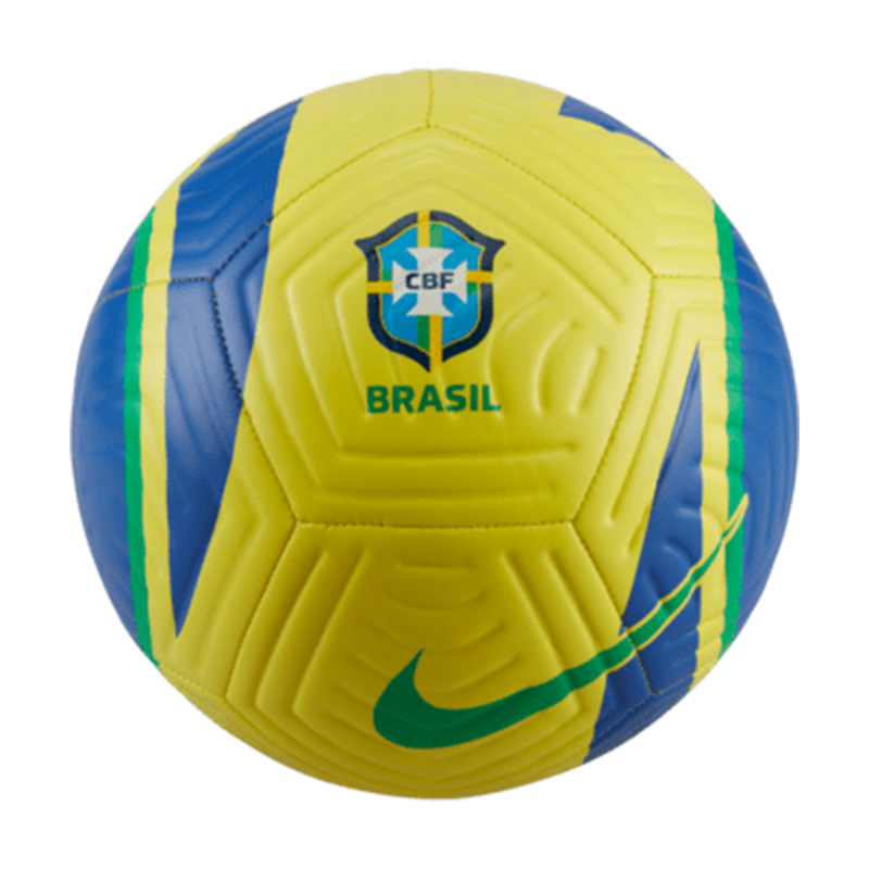 Nike Football Ball Brazil Dynamic Yellow/Paramount Blue/Green Spark Soccer DZ7275-740-DYNAMICYELLOW