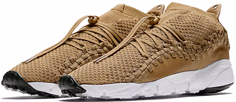 Lookbook 耐吉 Footscape 編織襯底飛織中幫鞋 金米色