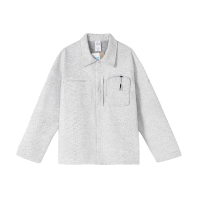 Nike Forward Light Smoke Grey Shirt Jacket with Mandarin Collar DV9993-077