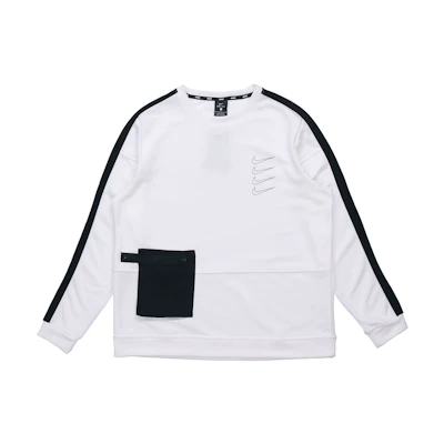 Nike Four-Swoosh Logo Knit Training Sweatshirt White DB4210-100