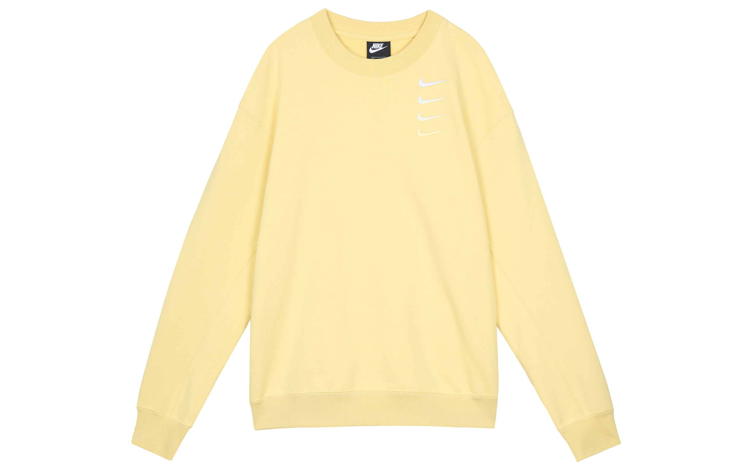 Nike Four Swoosh Gradient Sweatshirt Pullover - Washed Lemon Yellow DB9408-742