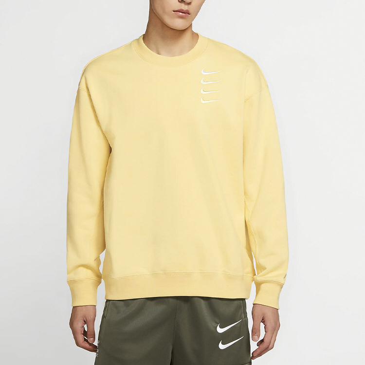 Shop Nike 四鉤漸變衛衣套頭衫 - 漂洗檸檬黃 DB9408-742