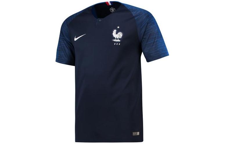 Buy Nike France 2018 World Cup Home Fan Jersey V-Neck Tee Navy Blue T-Shirt 893872-451