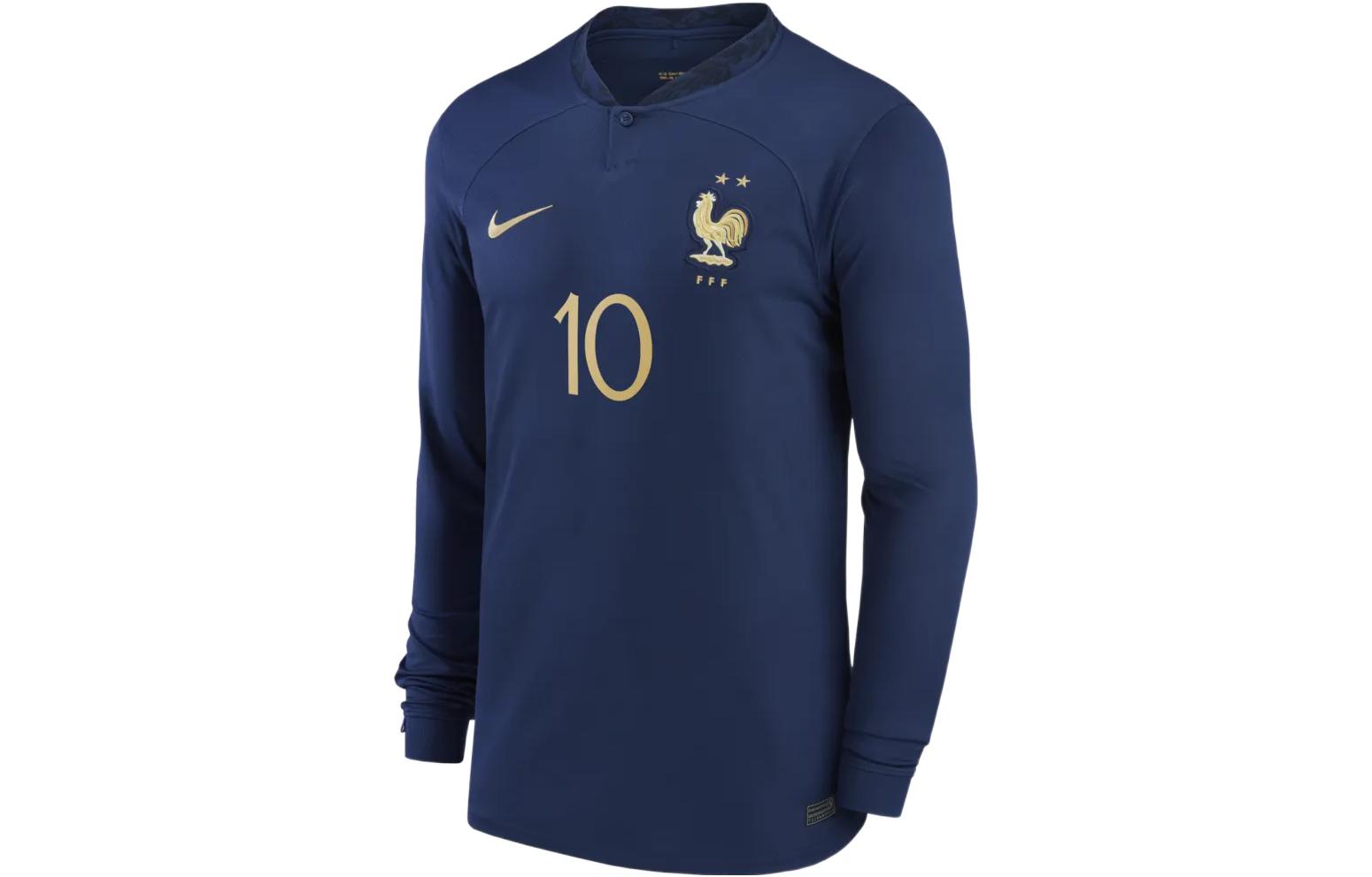 Buy Nike France 2022/23 Home Jersey Long Sleeve Mbappé #10 Midnight Navy . FN5131684-FFF