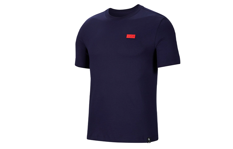Nike France National Team Short Sleeve T-Shirt Black/Blue Men’s CD1258-498