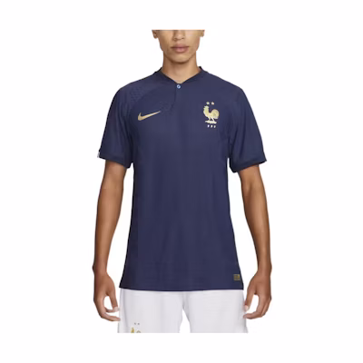 Nike France Player Edition Logo Printed Crewneck Short Sleeve Football Jersey Blue DN0625-410