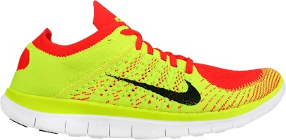 Nike Free 4.0 Flyknit 'Bright Crimson Volt' 631053-602 Nike Free 4.0 Flyknit 'Bright Crimson Volt' 631053-602
