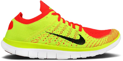 Nike Free 4.0 Flyknit 'Bright Crimson Volt' 631053-602 Nike Free 4.0 Flyknit 'Bright Crimson Volt' 631053-602
